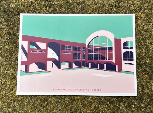 Falmer House Coloured Postcard