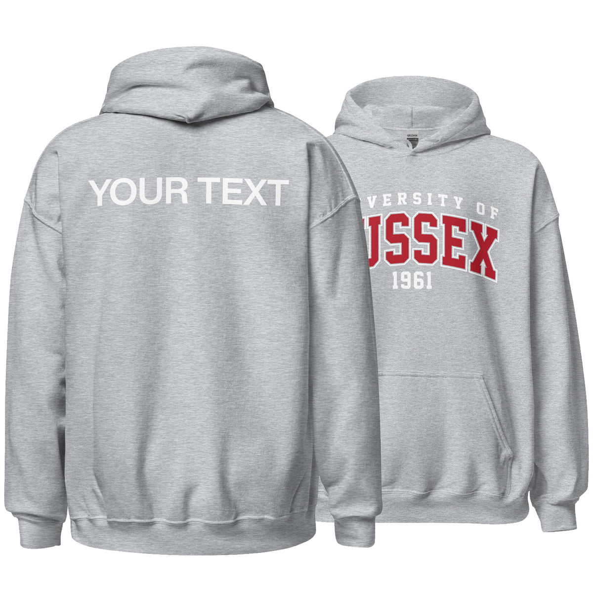 1961 Hoodie - Red Artwork w/ Personalisation