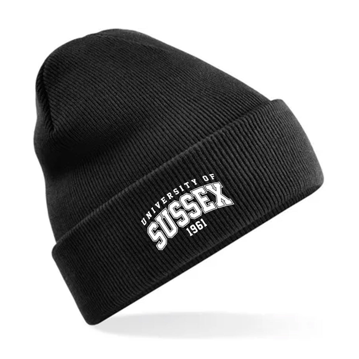 Recycled Cuffed Beanie - White Artwork
