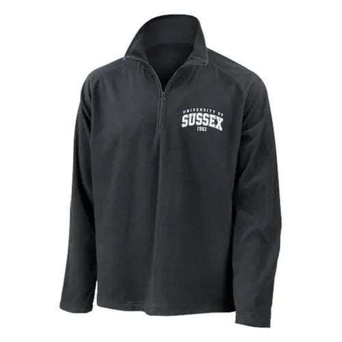 1/4 Zip Microfleece - White Artwork