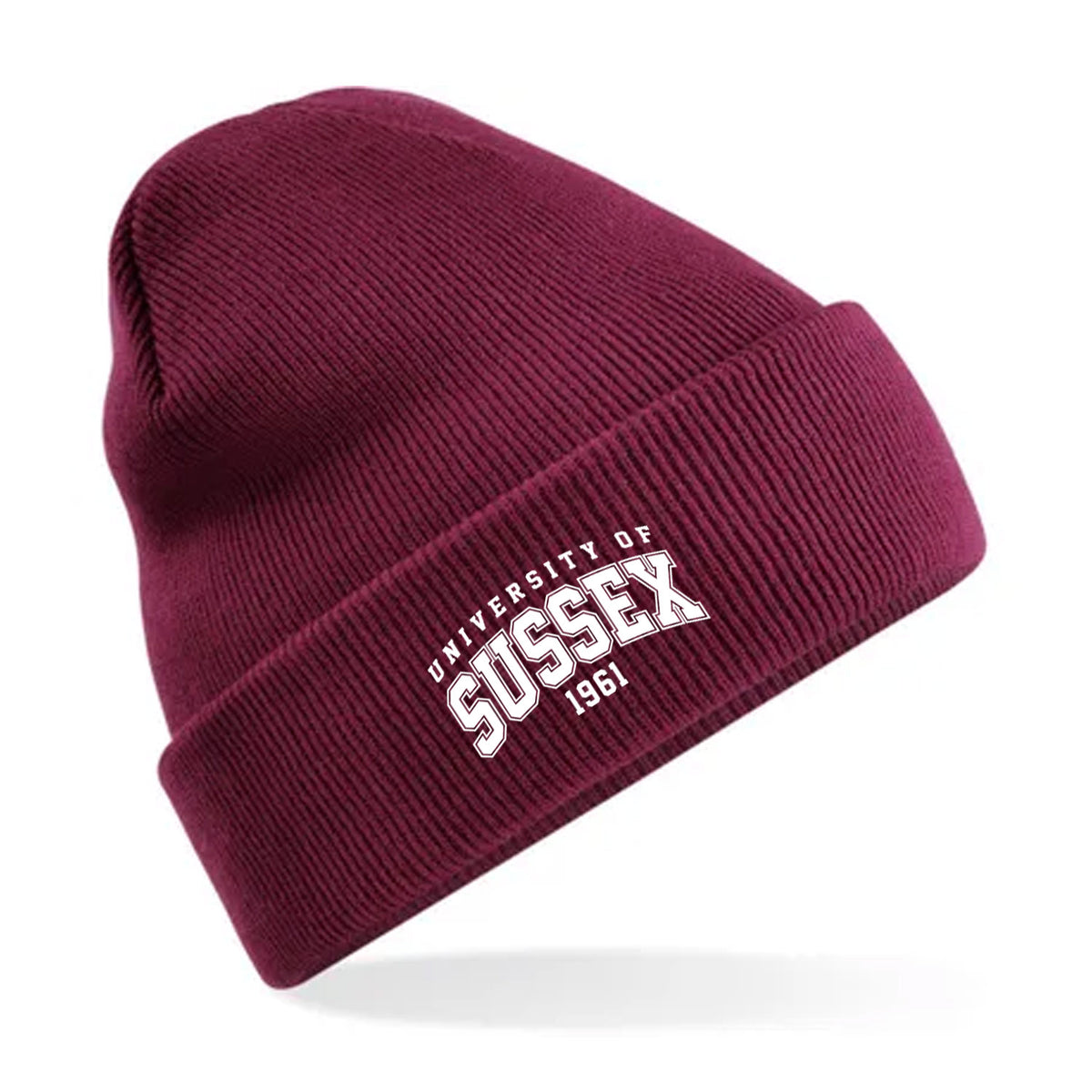 Recycled Cuffed Beanie - White Artwork