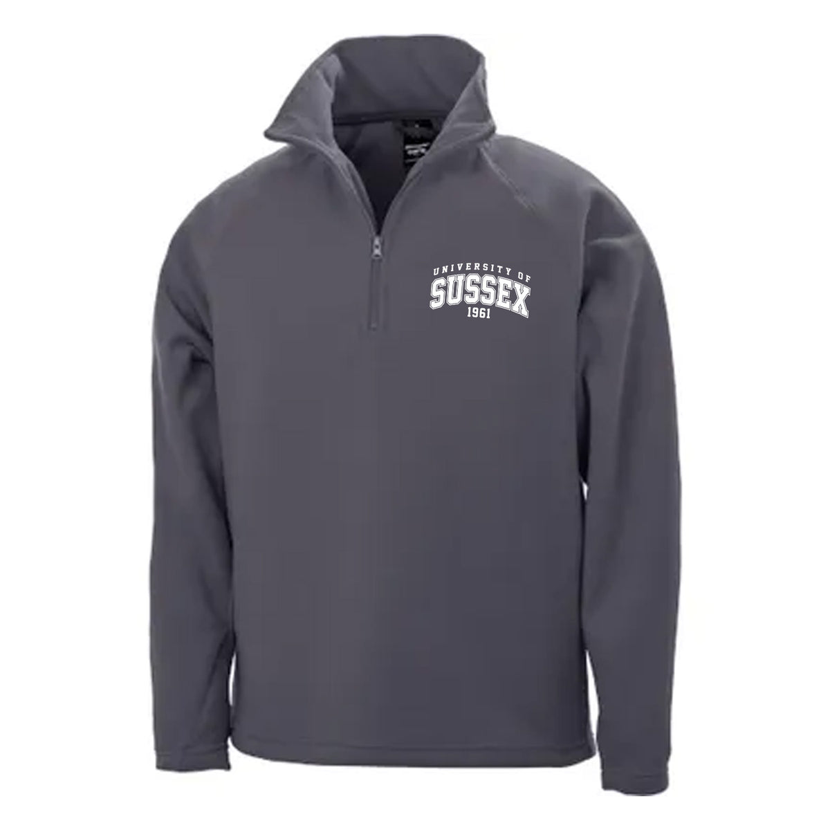 1/4 Zip Microfleece - White Artwork