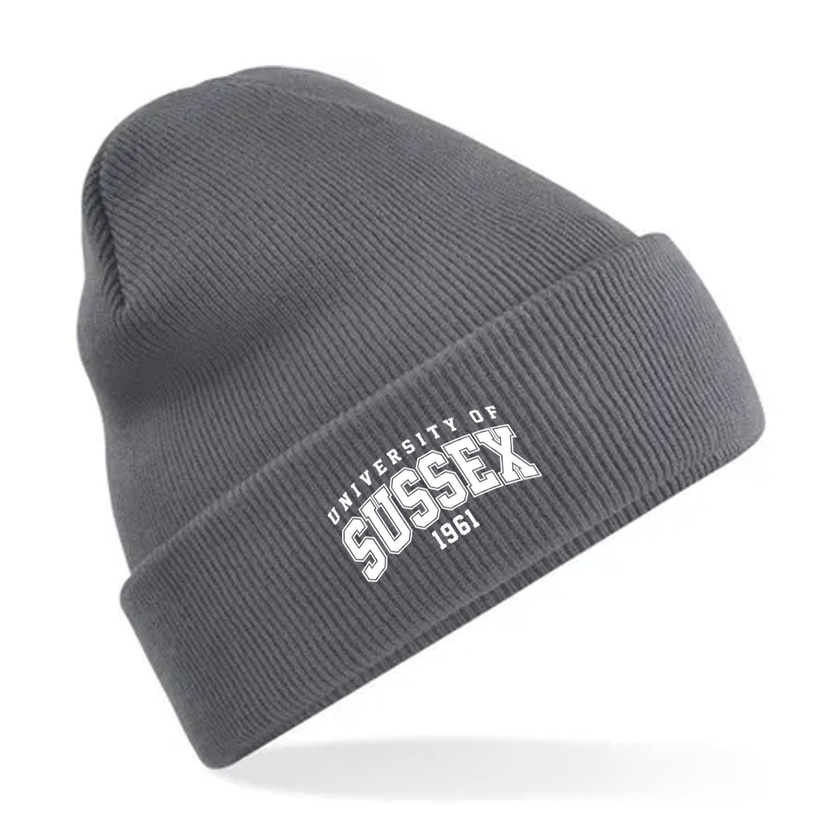 Recycled Cuffed Beanie - White Artwork