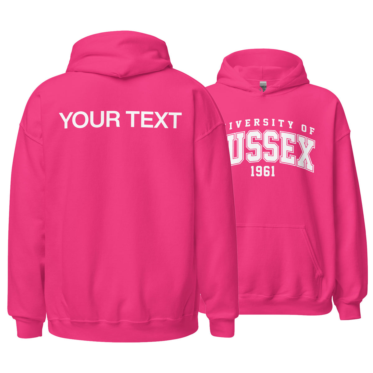 1961 Hoodie - White Artwork w/ Personalisation