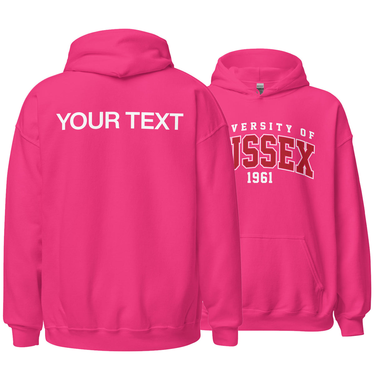 1961 Hoodie - Red Artwork w/ Personalisation