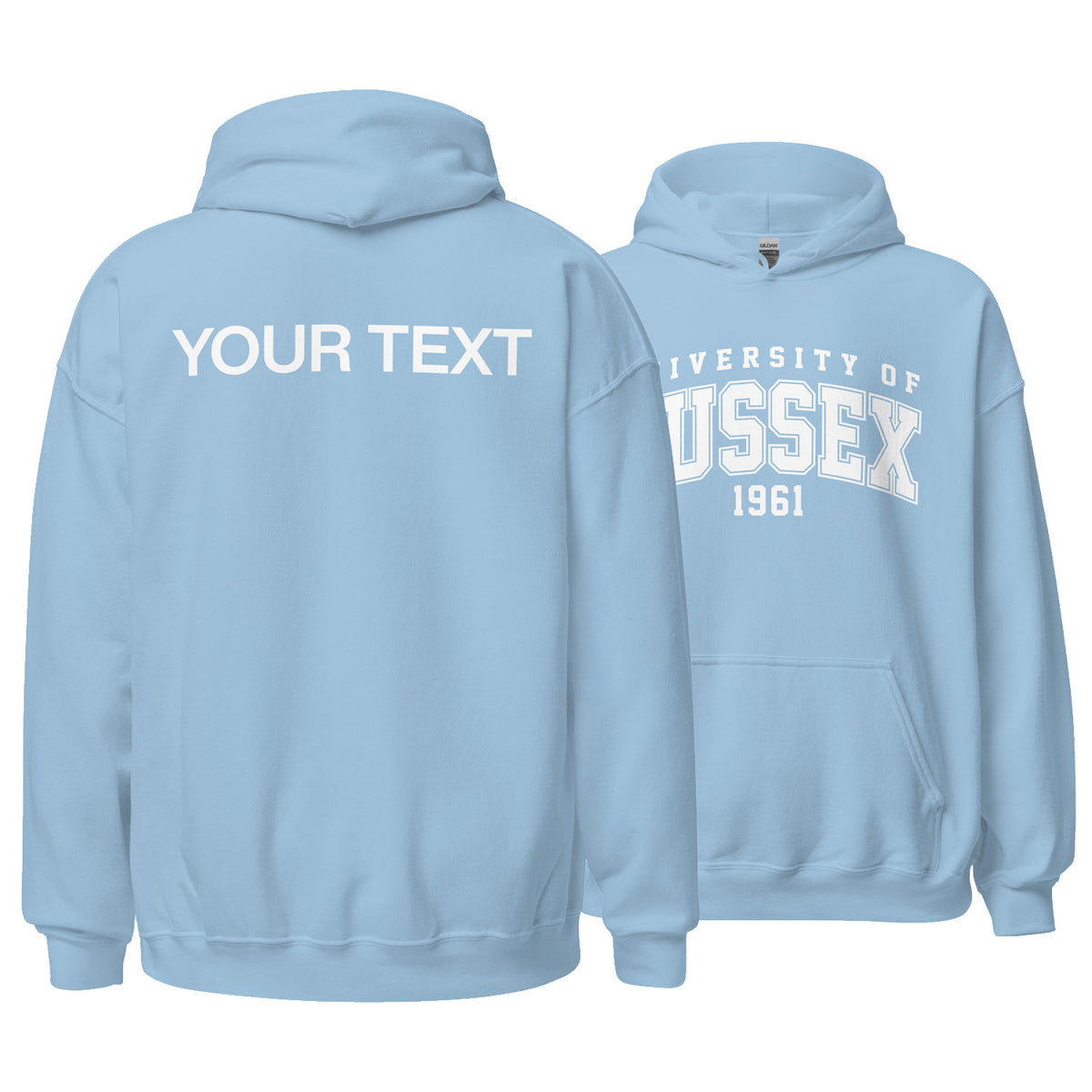 1961 Hoodie - White Artwork w/ Personalisation