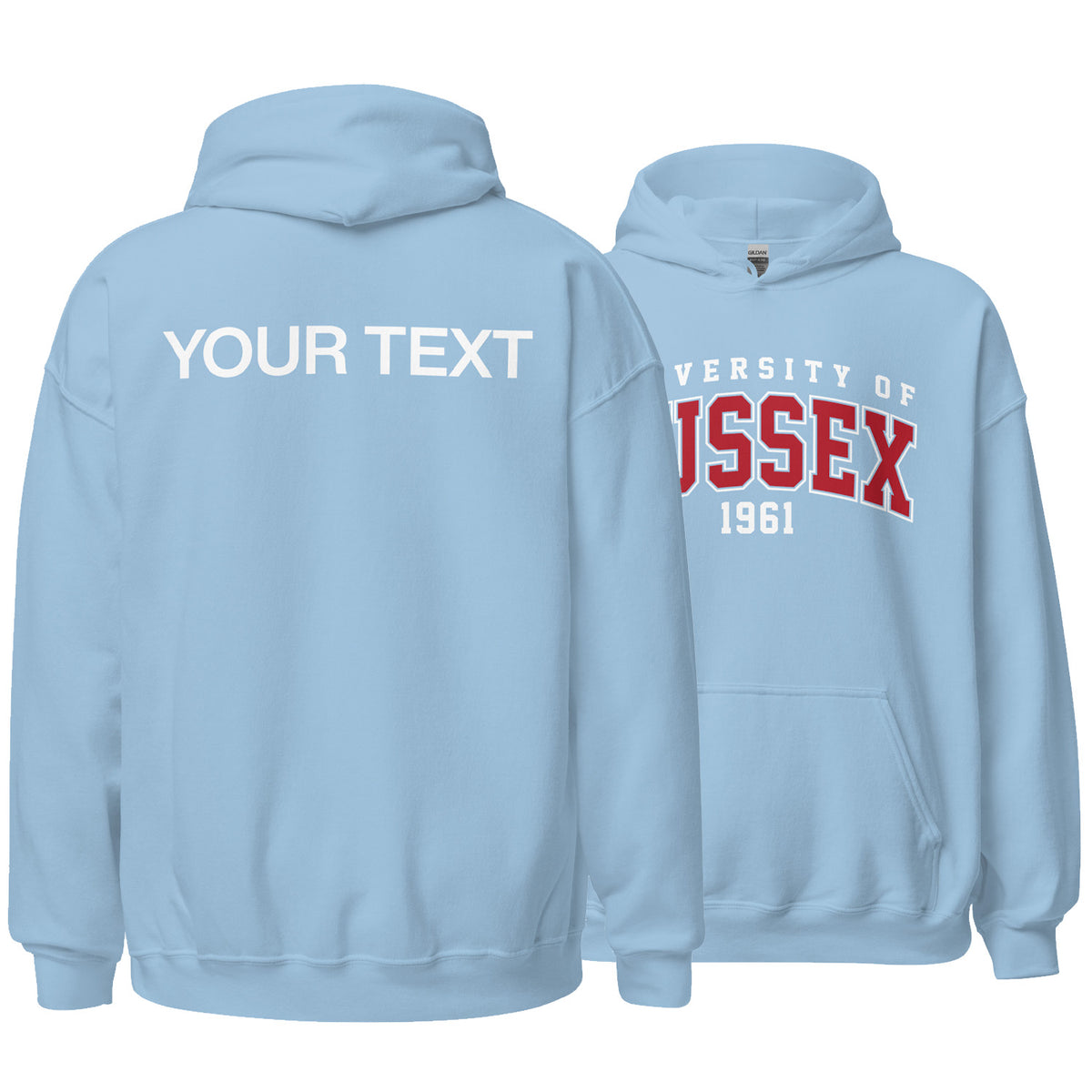 1961 Hoodie - Red Artwork w/ Personalisation