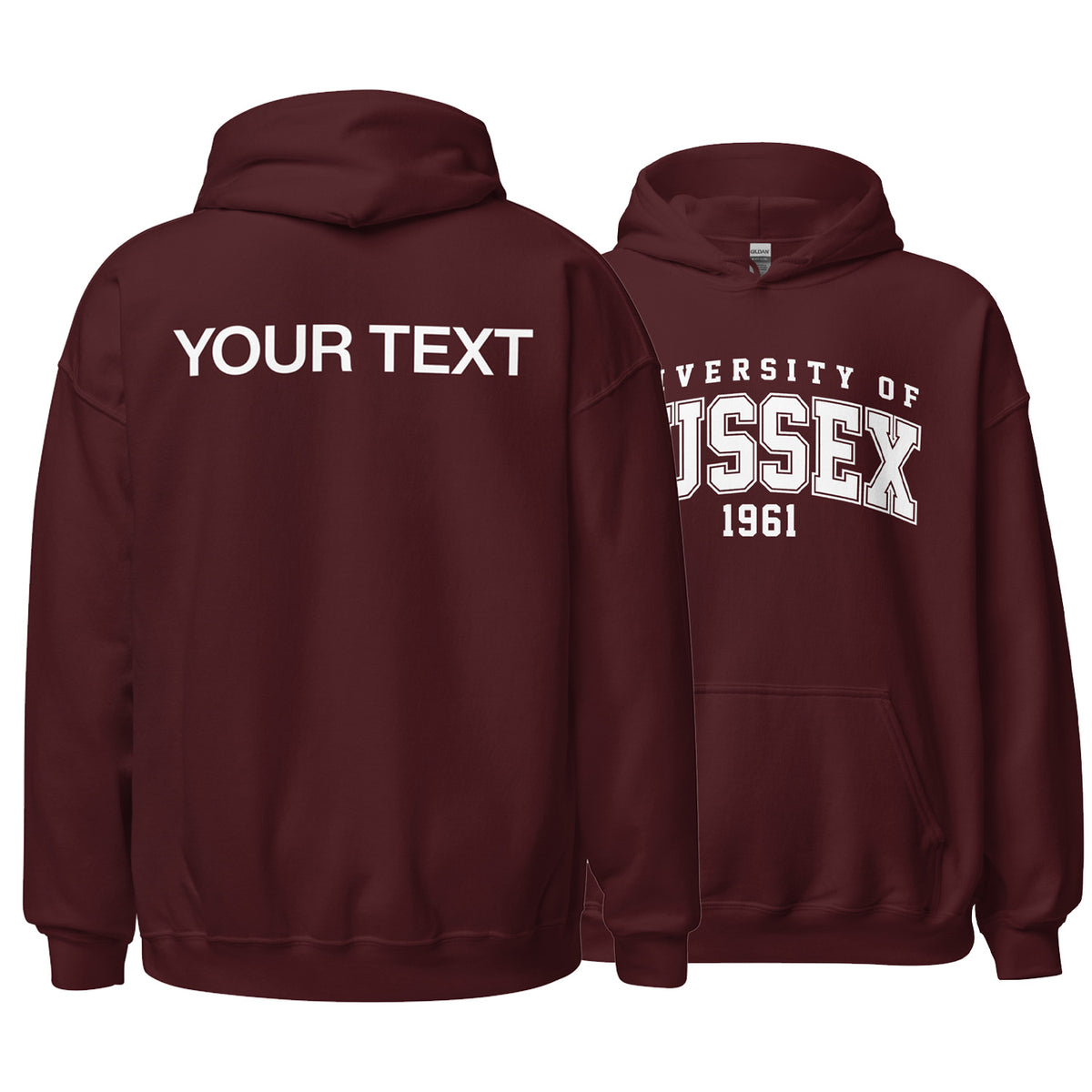 1961 Hoodie - White Artwork w/ Personalisation