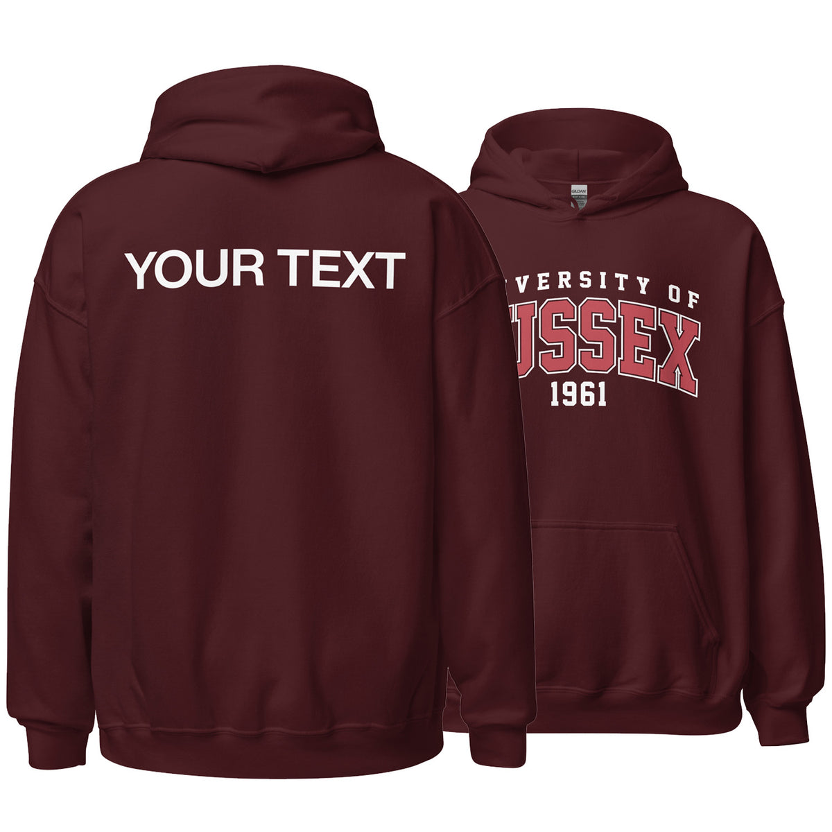 1961 Hoodie - Red Artwork w/ Personalisation