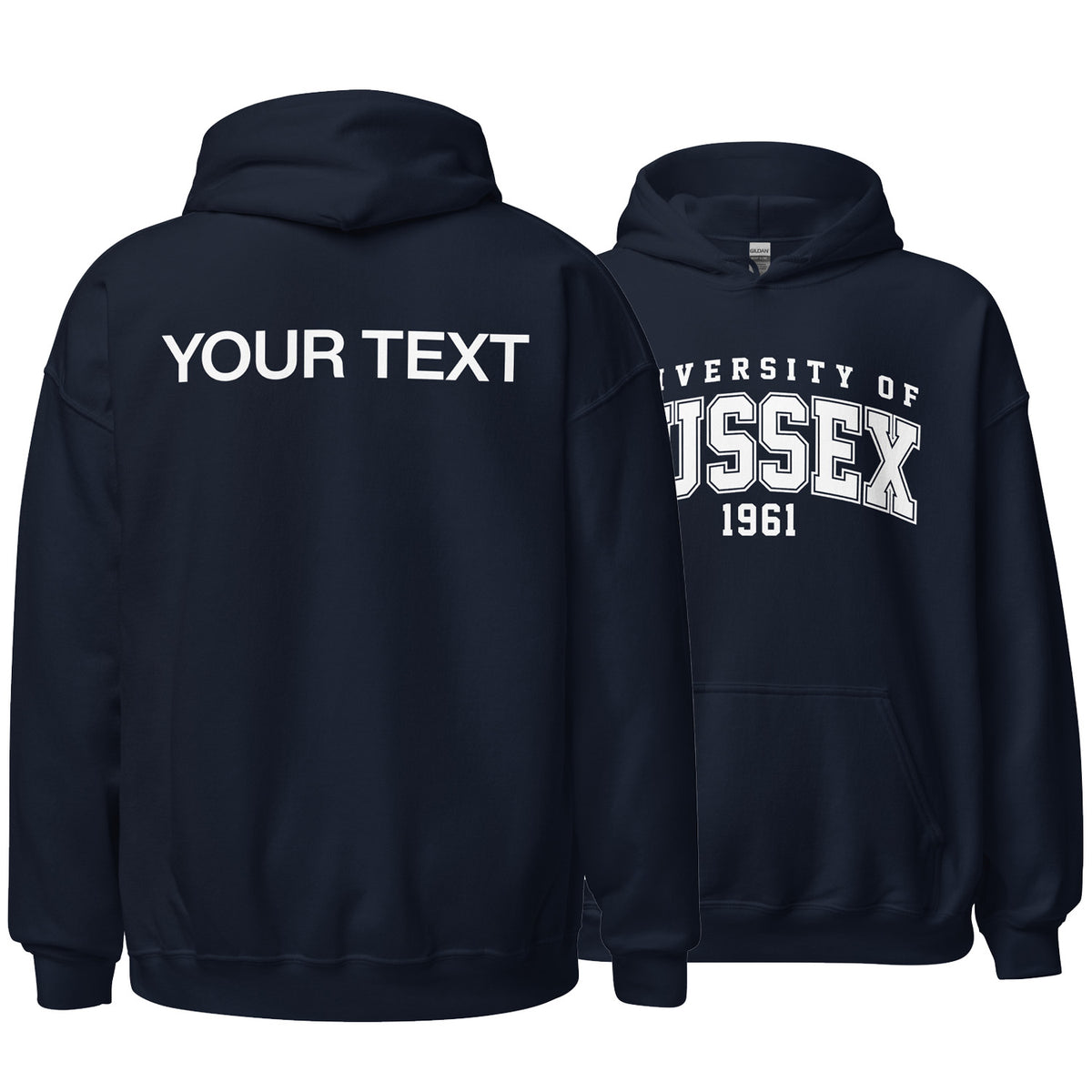 1961 Hoodie - White Artwork w/ Personalisation