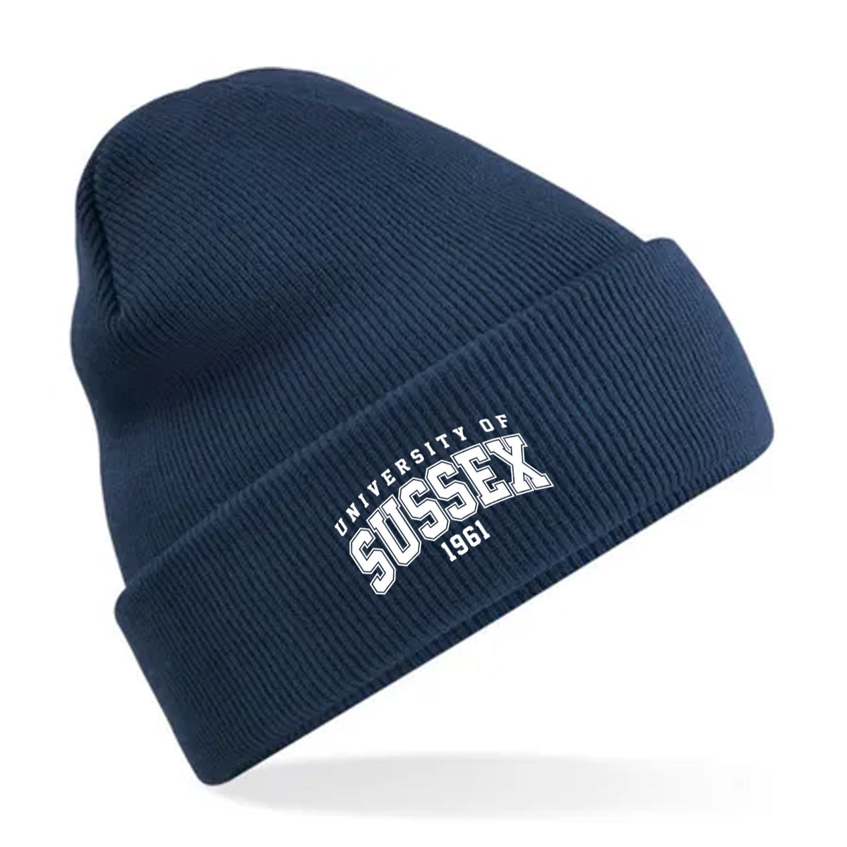 Recycled Cuffed Beanie - White Artwork