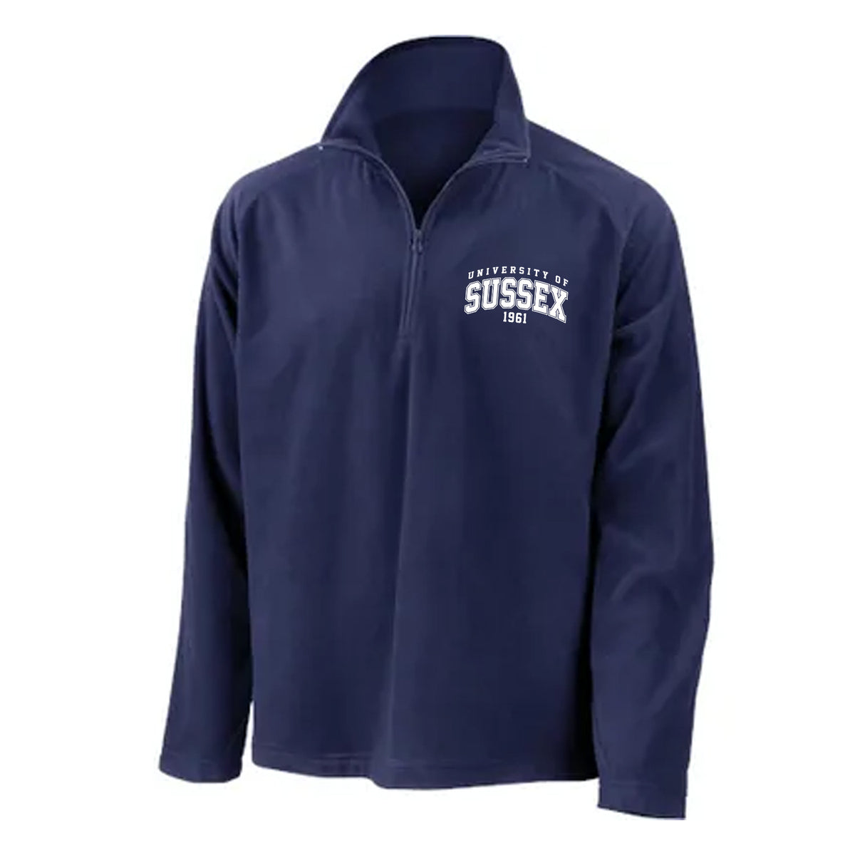 1/4 Zip Microfleece - White Artwork