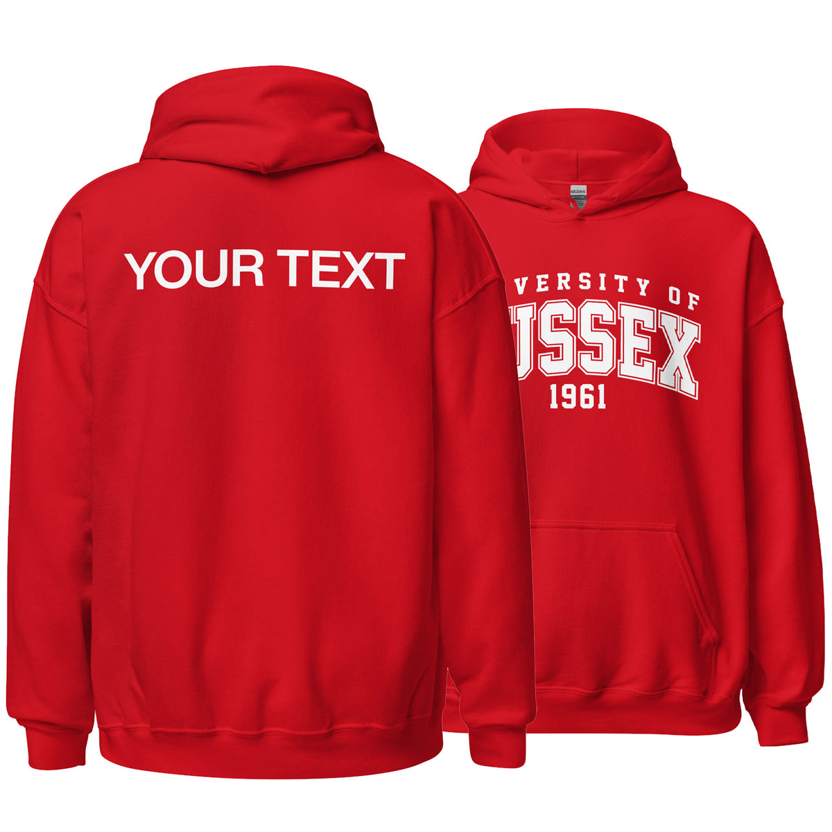 1961 Hoodie - White Artwork w/ Personalisation