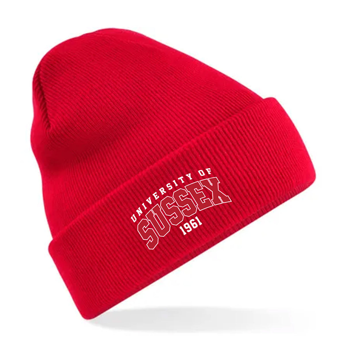 Recycled Cuffed Beanie - Red Artwork