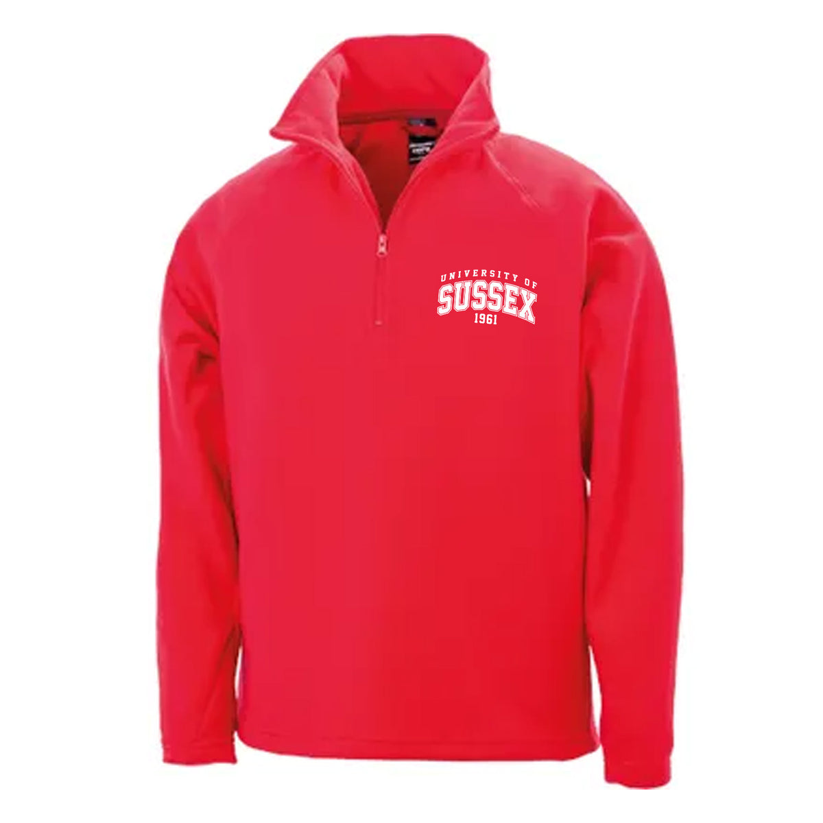 1/4 Zip Microfleece - White Artwork