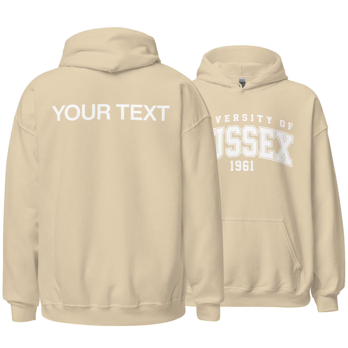 1961 Hoodie - White Artwork w/ Personalisation