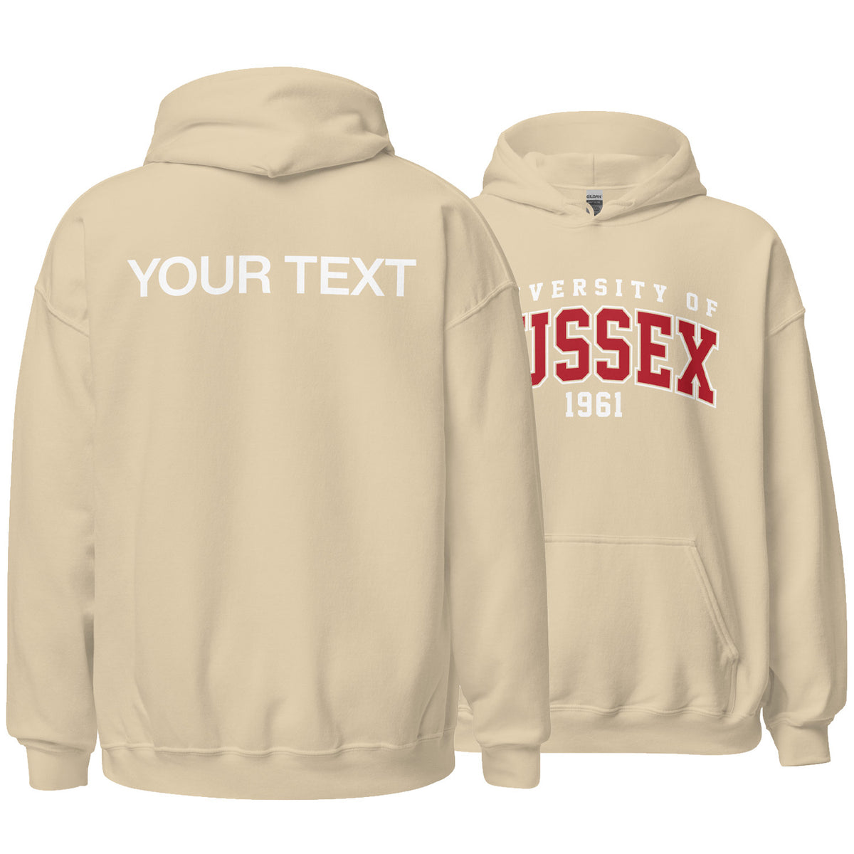 1961 Hoodie - Red Artwork w/ Personalisation