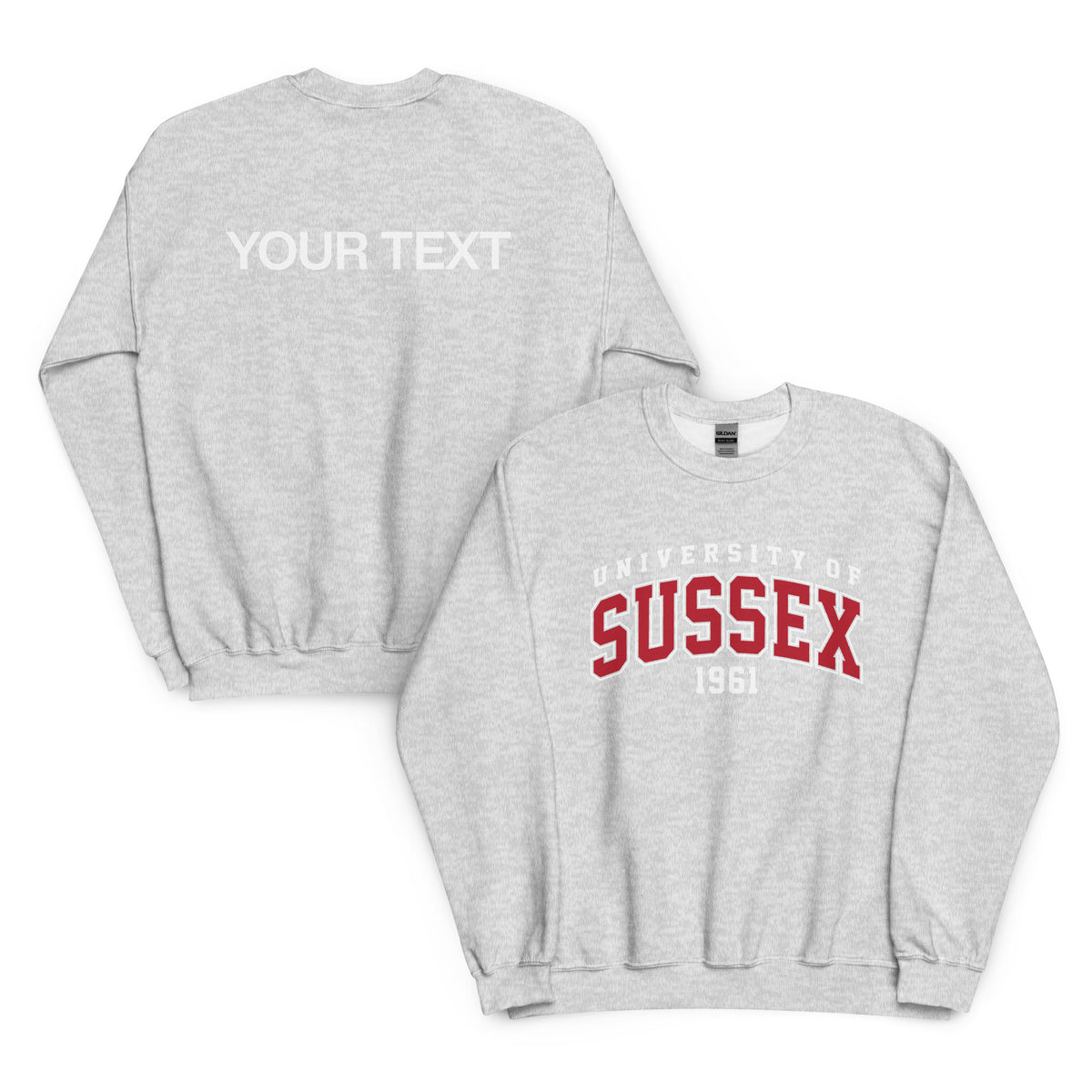 1961 Crew Neck Jumper - Red Artwork w/ Personalisation