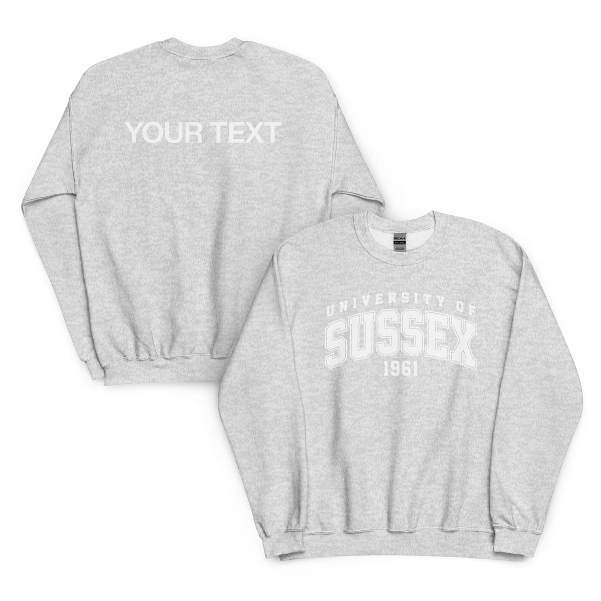 1961 Crew Neck Jumper - White Artwork w/ Personalisation