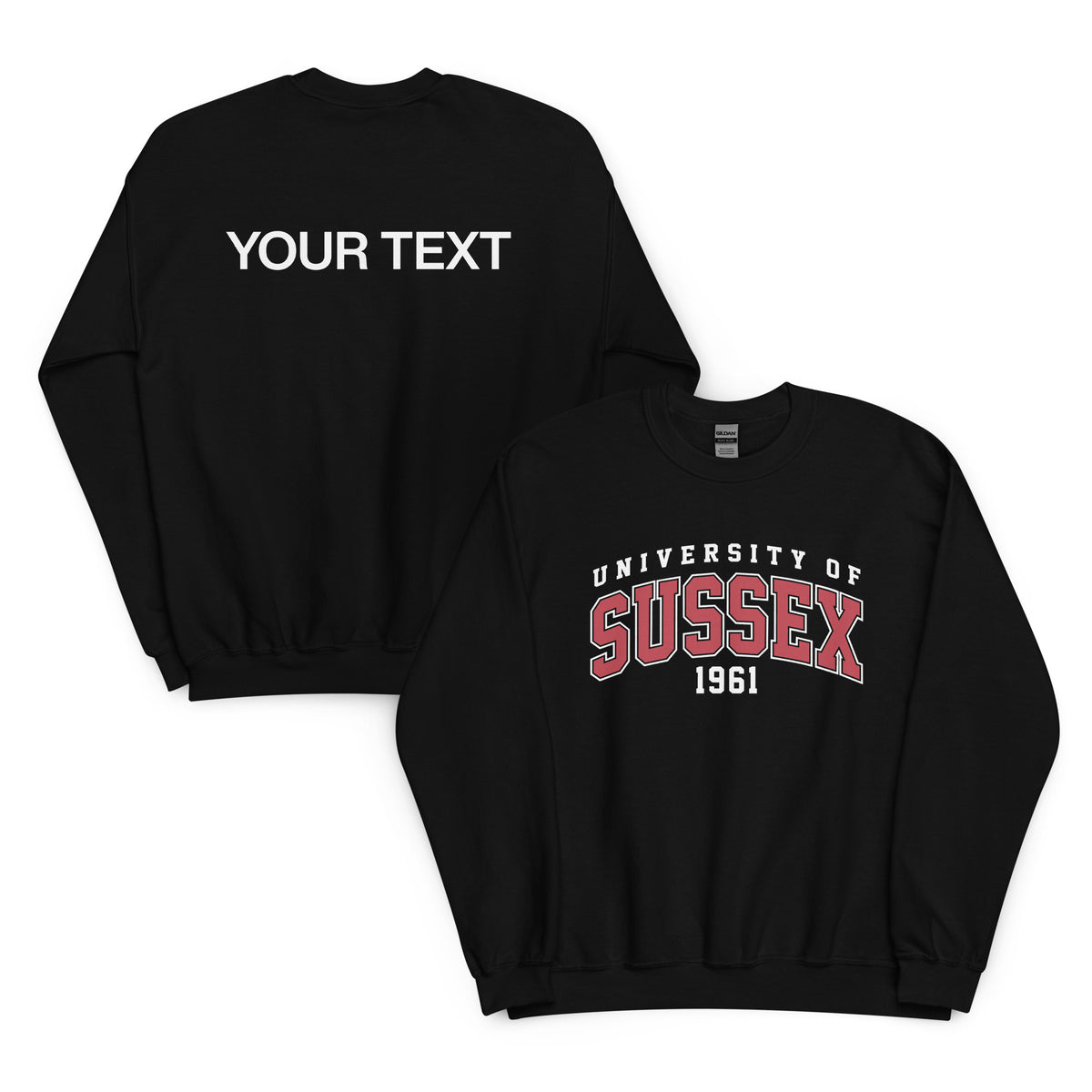 1961 Crew Neck Jumper - Red Artwork w/ Personalisation