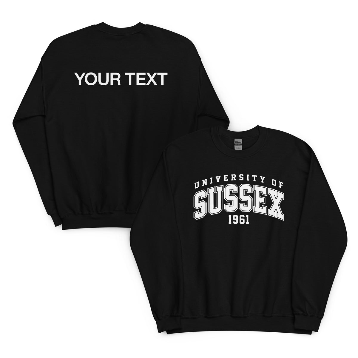 1961 Crew Neck Jumper - White Artwork w/ Personalisation