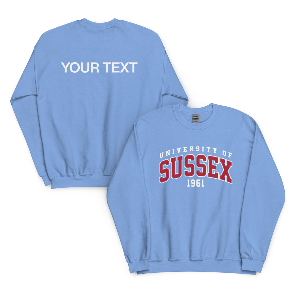 1961 Crew Neck Jumper - Red Artwork w/ Personalisation