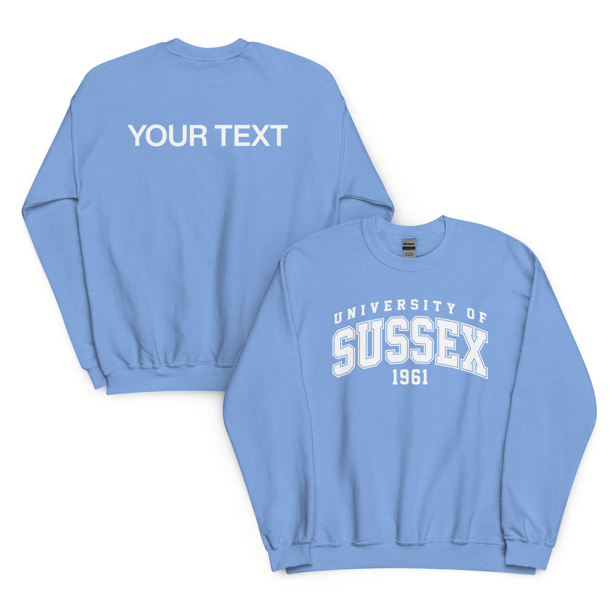 1961 Crew Neck Jumper - White Artwork w/ Personalisation