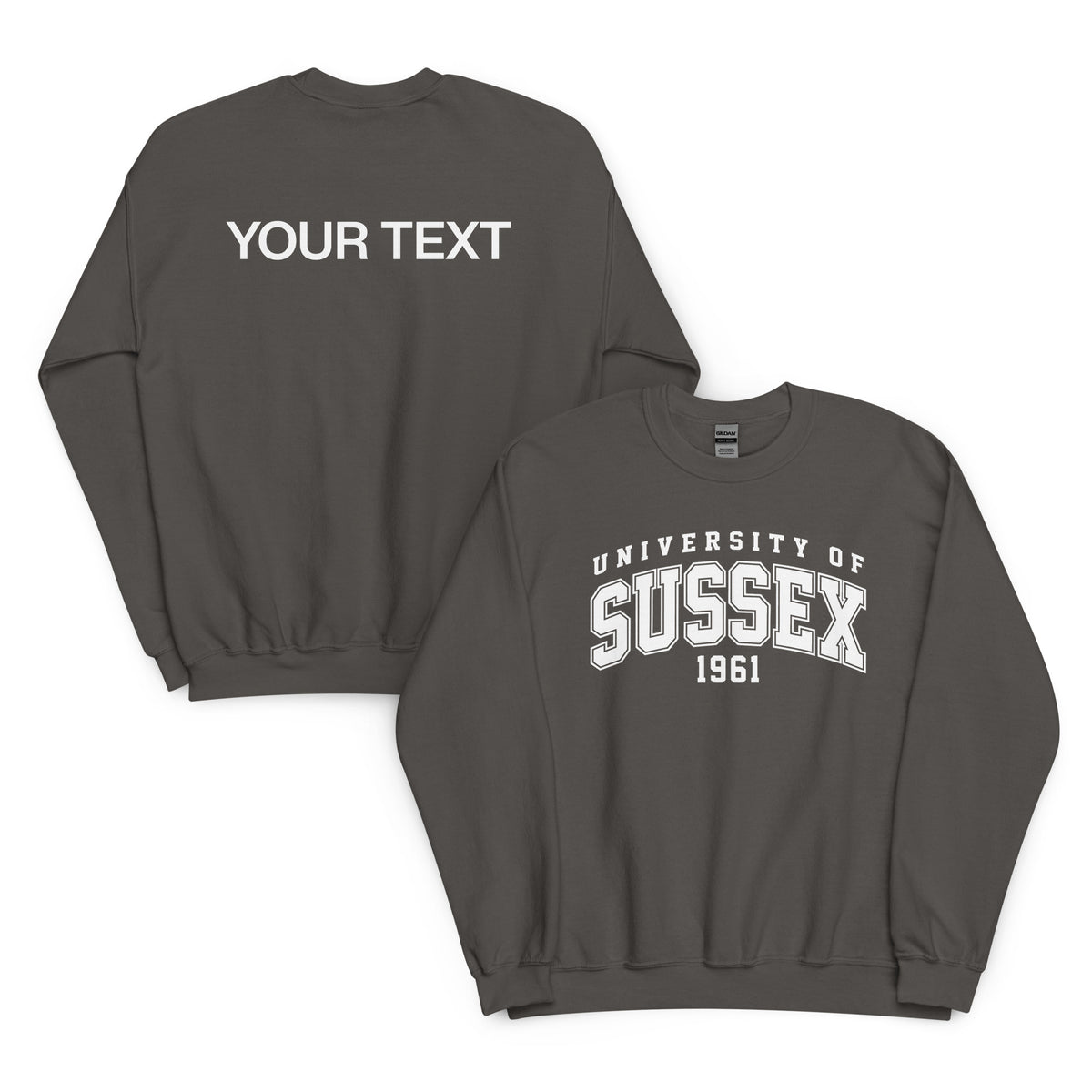 1961 Crew Neck Jumper - White Artwork w/ Personalisation