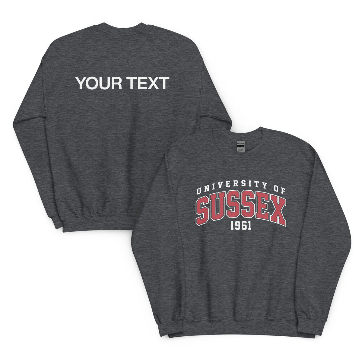 1961 Crew Neck Jumper - Red Artwork w/ Personalisation