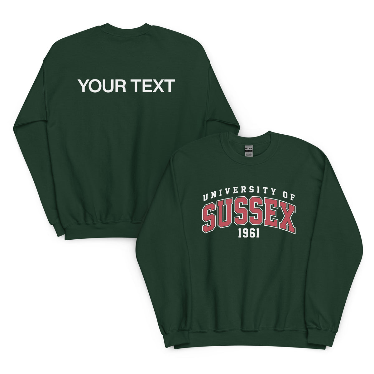 1961 Crew Neck Jumper - Red Artwork w/ Personalisation