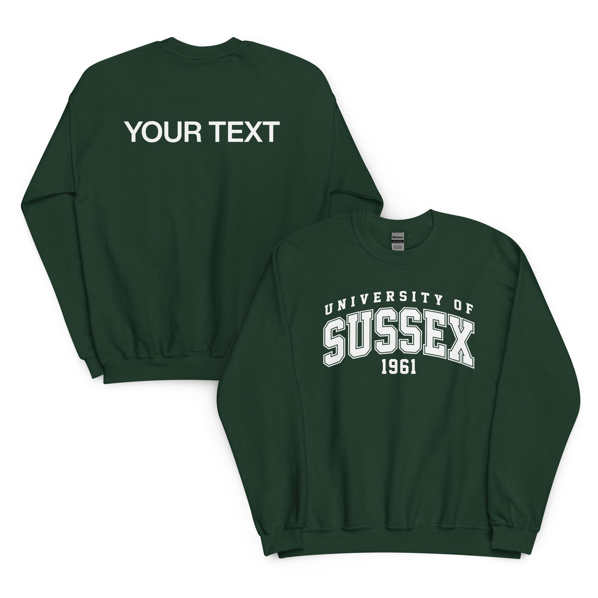 1961 Crew Neck Jumper - White Artwork w/ Personalisation