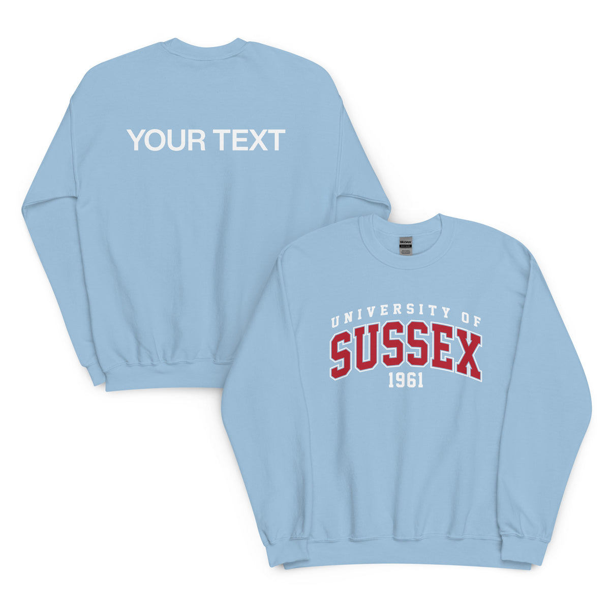 1961 Crew Neck Jumper - Red Artwork w/ Personalisation