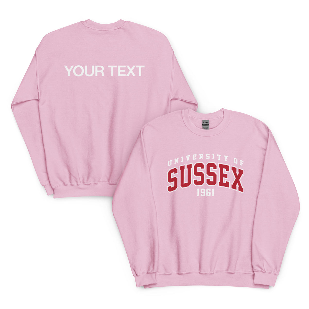 1961 Crew Neck Jumper - Red Artwork w/ Personalisation