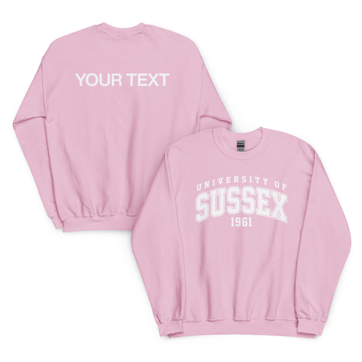 1961 Crew Neck Jumper - White Artwork w/ Personalisation