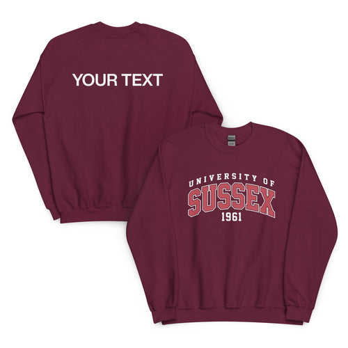 1961 Crew Neck Jumper - Red Artwork w/ Personalisation
