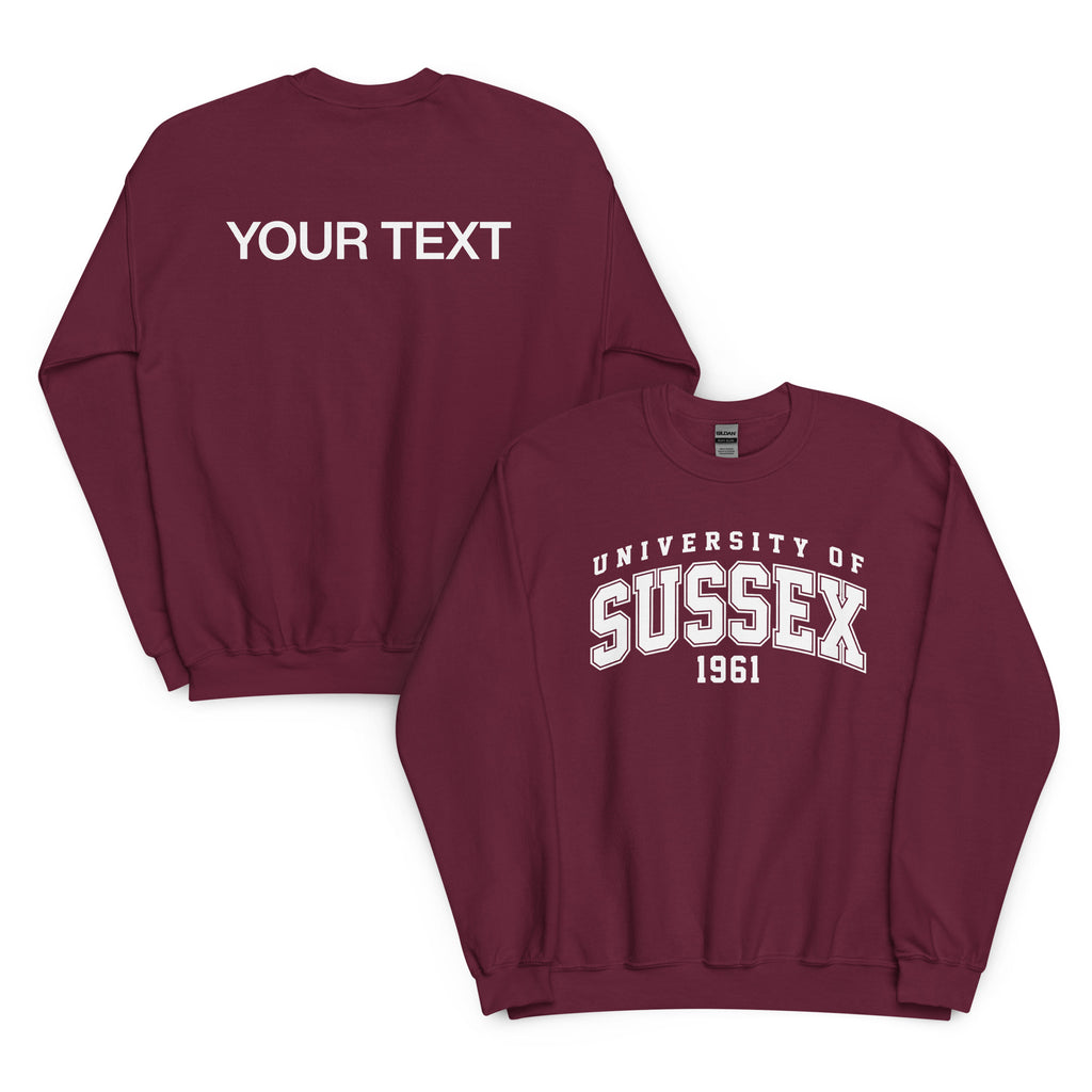 1961 Crew Neck Jumper - White Artwork w/ Personalisation