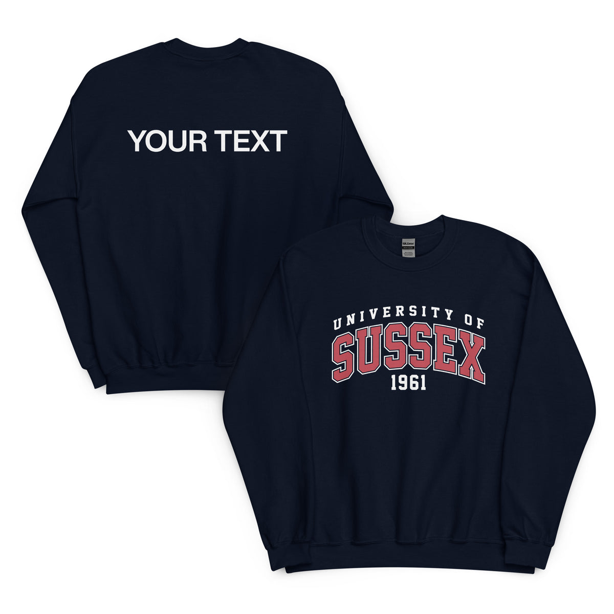 1961 Crew Neck Jumper - Red Artwork w/ Personalisation