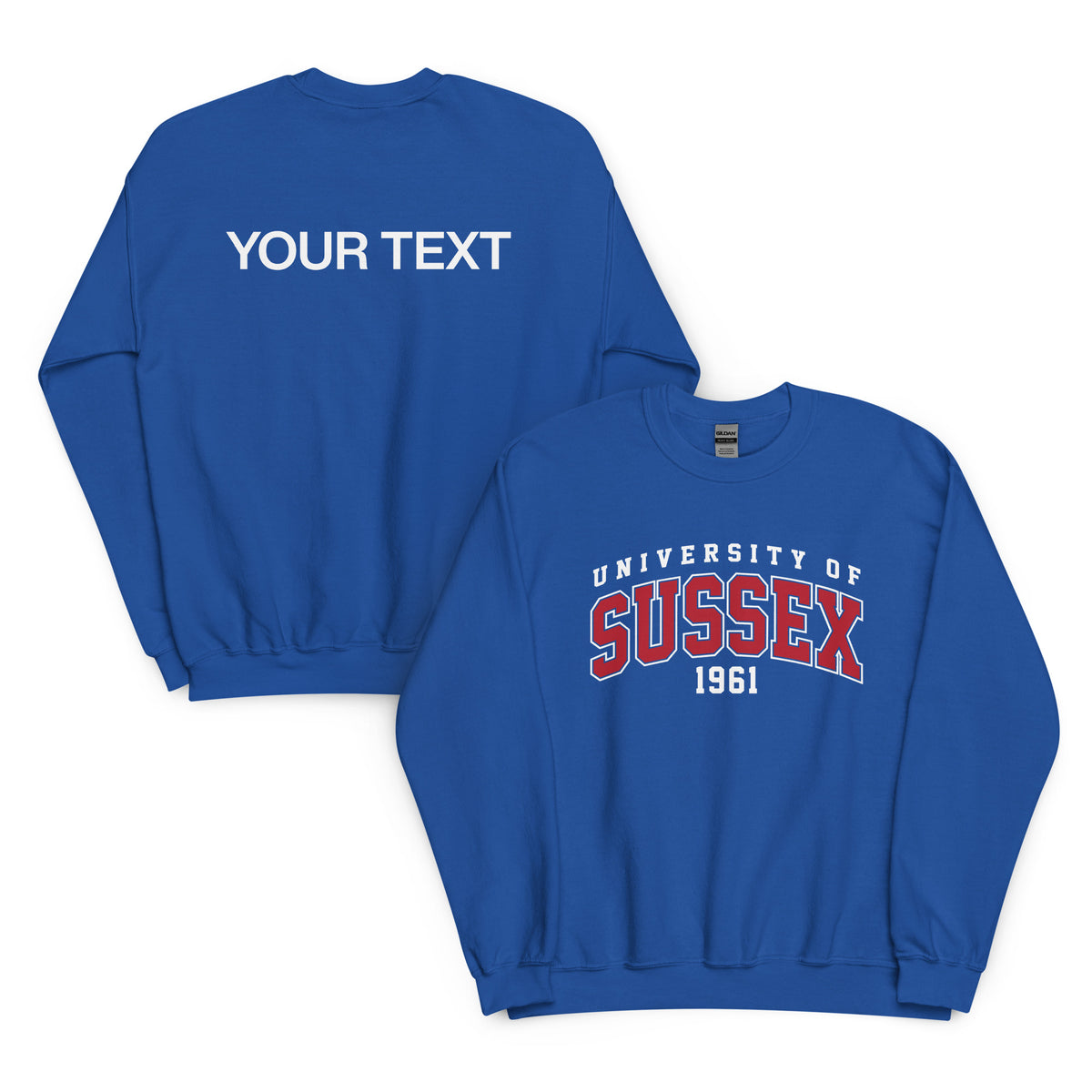 1961 Crew Neck Jumper - Red Artwork w/ Personalisation