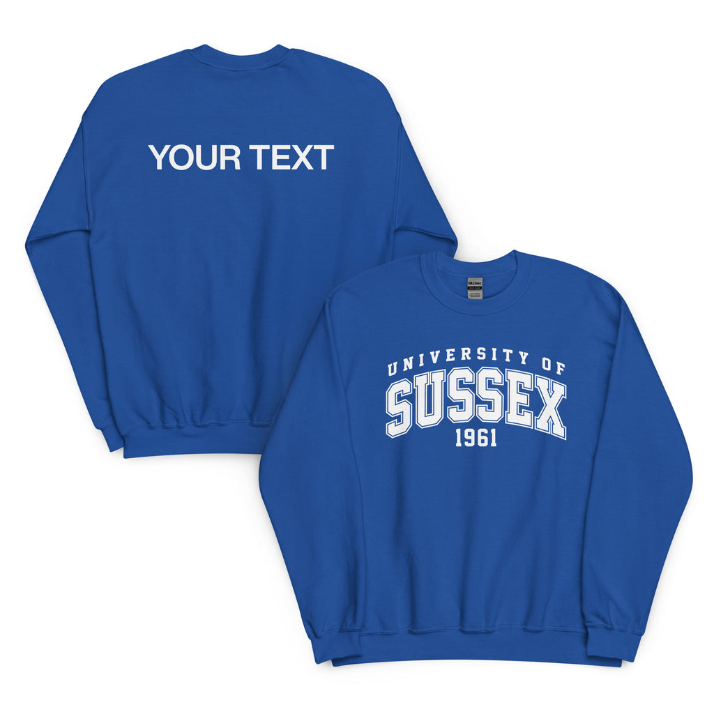 1961 Crew Neck Jumper - White Artwork w/ Personalisation