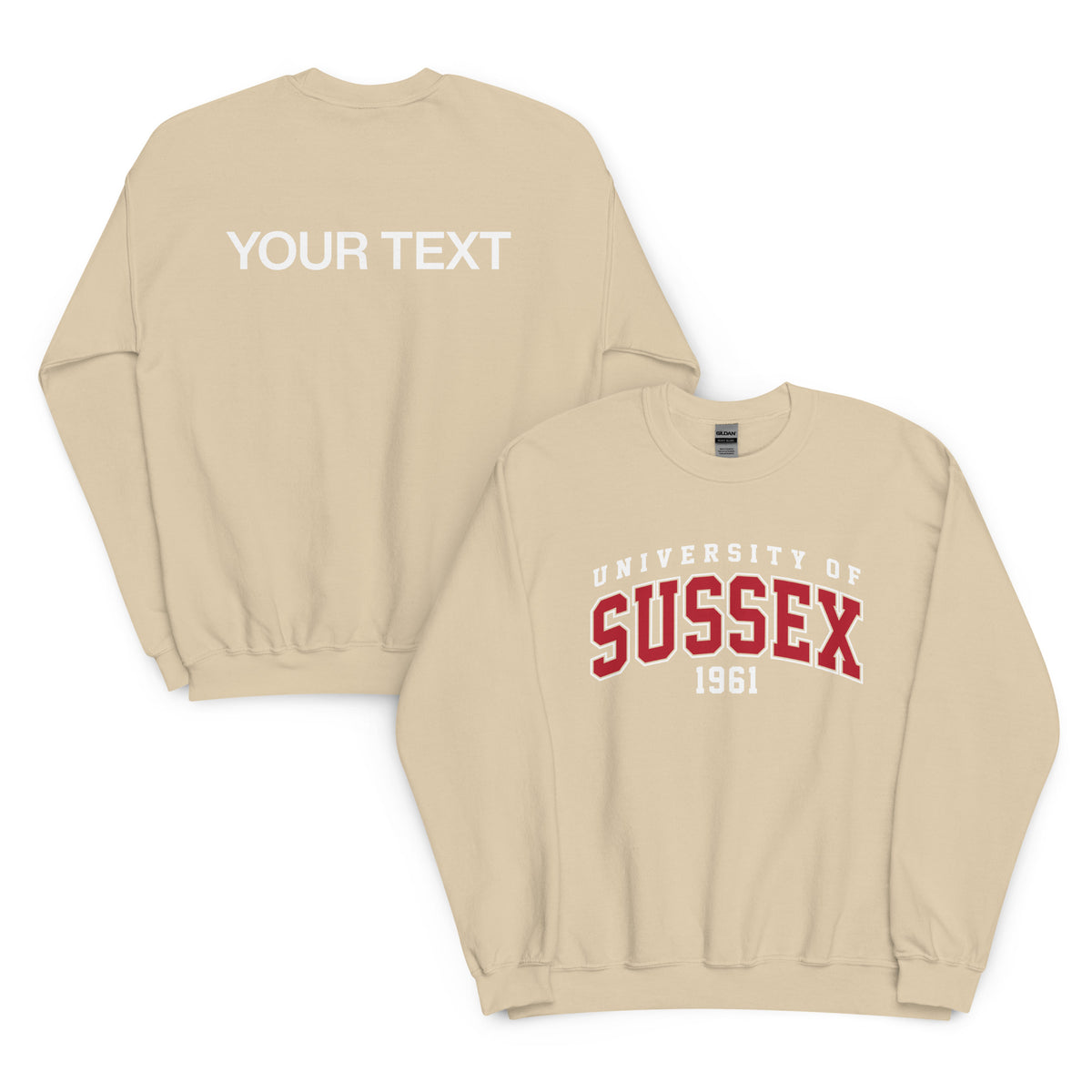 1961 Crew Neck Jumper - Red Artwork w/ Personalisation